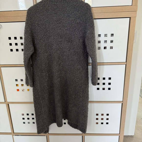 Topshop size 6 long sweater cardigan with pockets gray - Picture 8 of 11